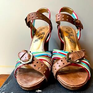 Naughty Monkey Fever Sandals heels 9.5